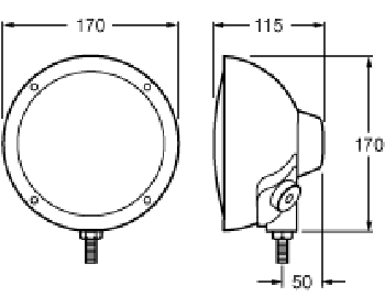 HELLA 1378 Chrome / 1380 100W Halogen Pencil Beam Driving Lamp 