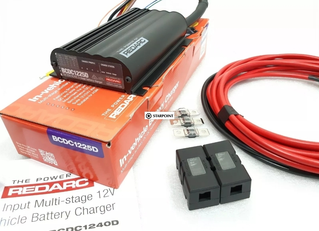 Redarc BCDC1225D Charger & fitting kit 