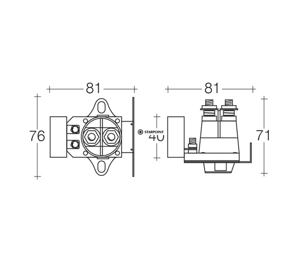 Projecta Voltage Sensitive Relay Kit 12 Volt 100 Amp