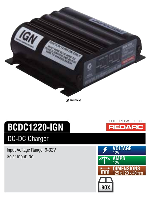 REDARC BCDC1220 IGN Battery Charger