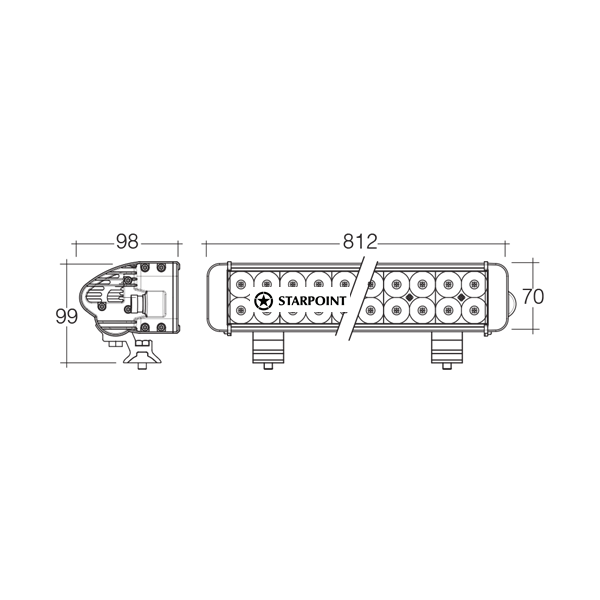 Narva 72773 LED Driving Light Bar Spot Beam – 27000 Lumens