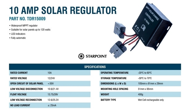 Thunder 10 A MPPT Solar Regulator