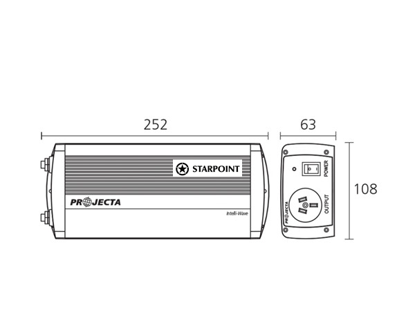 Projecta Intelli-Wave Pure Sine Wave Inverter 12 Volt 300 Watt