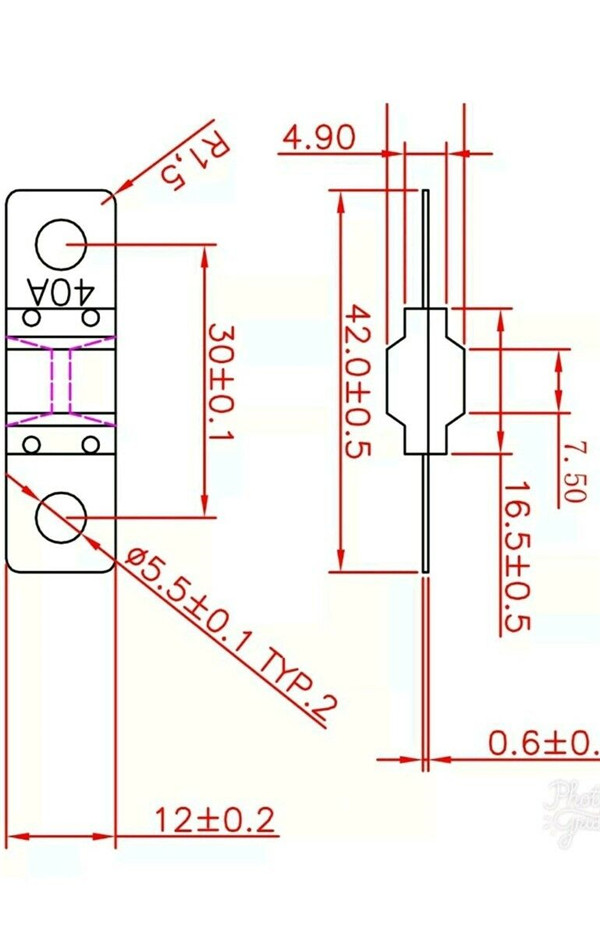 40 Amp Bolt Down Midi Fuse