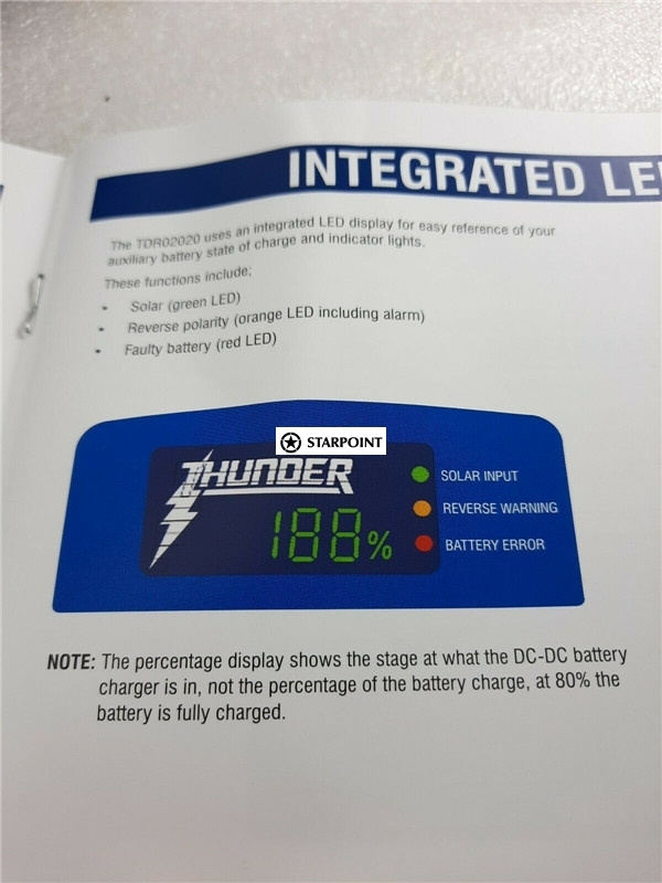 DC-DC Dual Battery Charger 20A with MPPT  Solar  and Bonus Midi Fuse Set Thunder