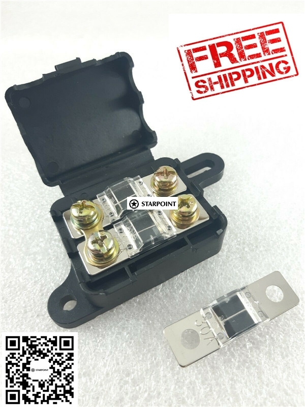 Twin Midi Fuse Holder Kit suits - Dual Battery or Caravan inc 3 x 30 Amp Fuses