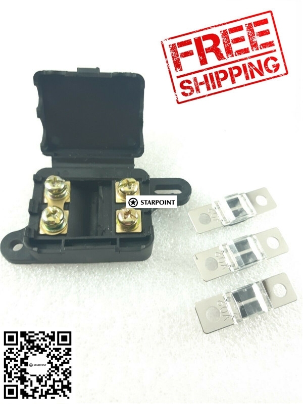 Twin Midi Fuse Holder Kit suits - Dual Battery or Caravan inc 3 x 60 Amp fuses