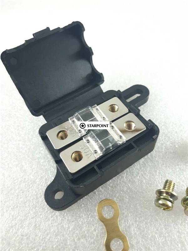 Twin Midi Fuse Holder Kit suits - Dual Battery or Caravan inc 3 x 30 Amp Fuses