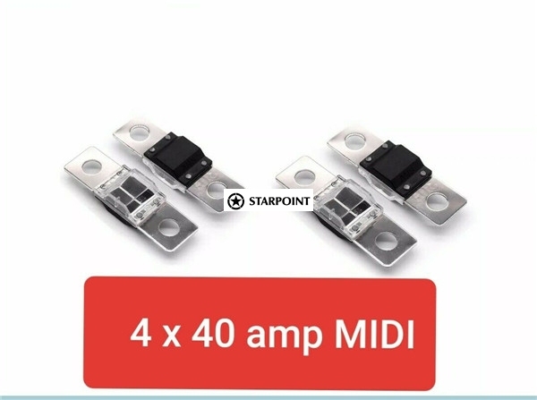 4 x 40A ANS Fuses Fast Aus Post Midi Fuse Dual Battery BCDC Midi Fuse