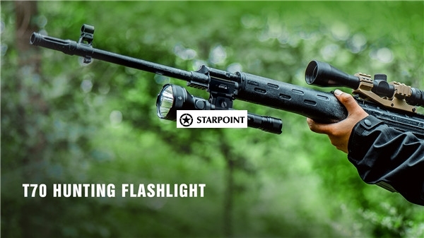 T70 Hunting Torch Light Kits, Rechargeable LED Hunting Flashlight Long Range 3 Years Warranty