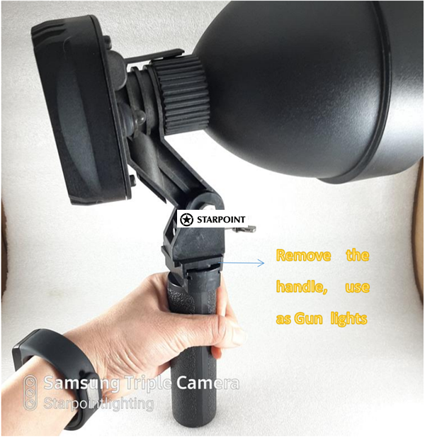 2500 Lumens Rechargeable Hunting Spot Light, LED Handheld Hunting Spotlight