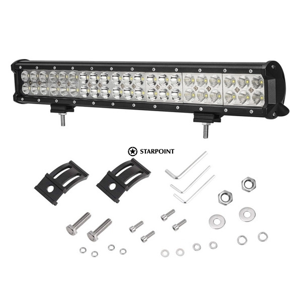 20 Inch Dual Row LED Light Bar Combo Kit, Offroad Driving Light Bar for Car, Truck, Jeep