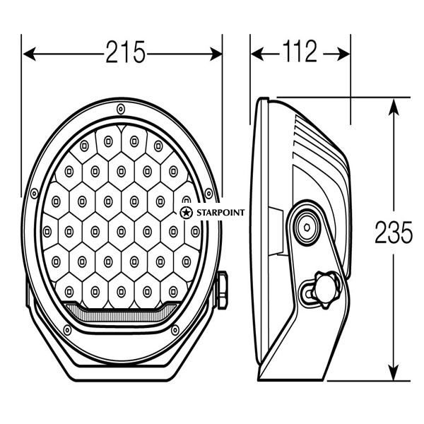 Narva Ultima 215 LED MK2 Satin Driving Lamp, Narva 215 MK2 71740S LED Driving Light