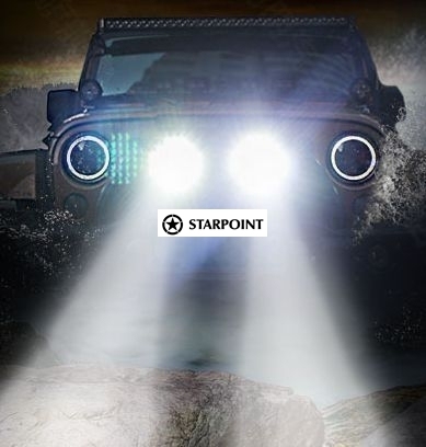 Pair 9 Inch Round LED Driving Spot Lights,  9 Inch Offroad 4WD Spotlights, IP68 with 5 Years Warranty