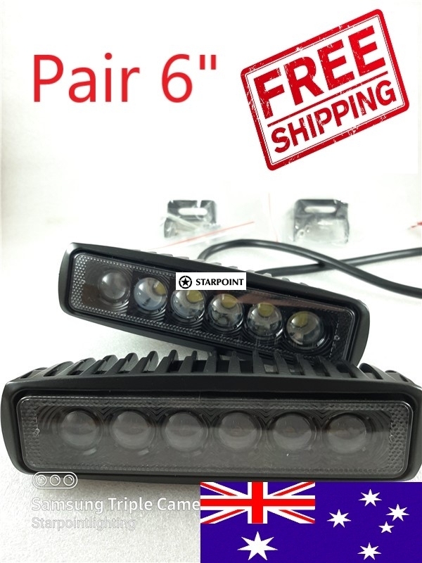 Pair  6" LED Reverse Lamps, Two 6 Inch Car Work Lights for 4x4 Reverse Lights