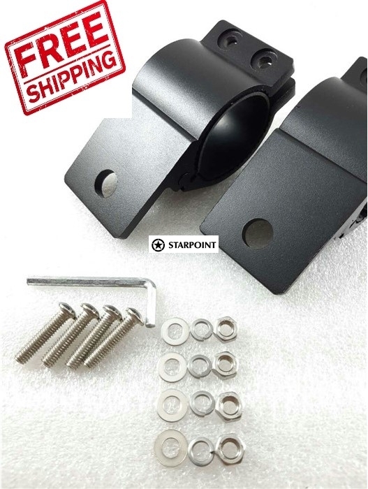 Pair Bull bar Clamps 66-71mm Mounting Tube Nudge bar Brackets for Light bar Driving Light Antenna