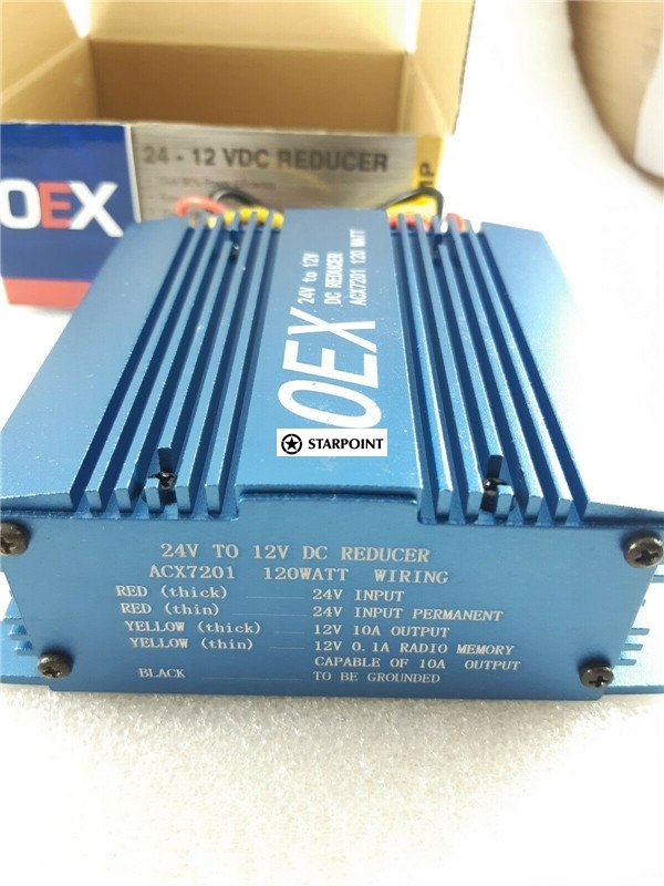 Voltage Reducer 24v To 12v 10 Amp Radio Memory Wire FULL WARRANTY - 120 Watt OEX