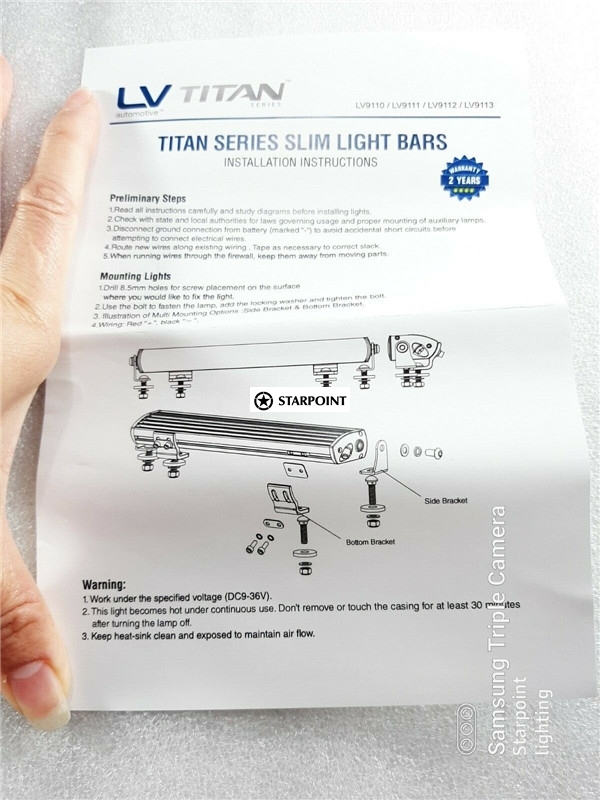 Titan Lighting 20 Inch Slim Light bar, 90w Combo beam LV9112 Single Row LED Light Bar