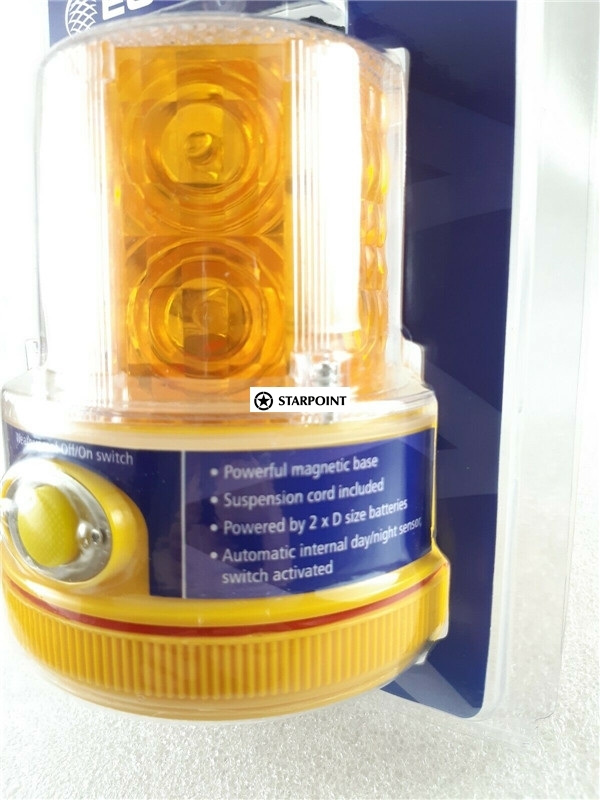 ECCO LED Amber Beacon Battery Powered Base 120mm X 120mm