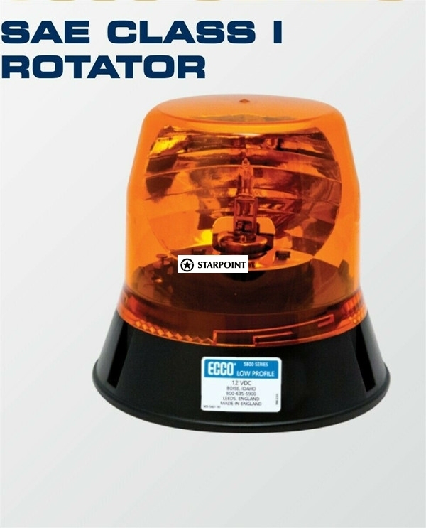 Amber Rotating Beacon Permanent 3 Bolt Mount Halogen ECCO ACX2136 Class 1