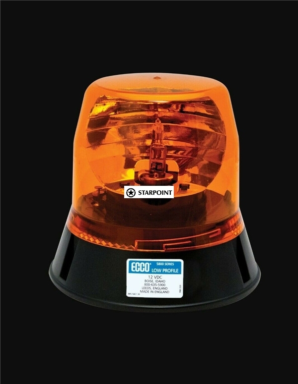 Amber Rotating Beacon Permanent 3 Bolt Mount Halogen ECCO ACX2136 Class 1