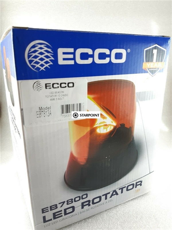 ECCO LED Amber Beacon Rotator 12v 24v Amber 3 Bolt Class 1 Traffic Control