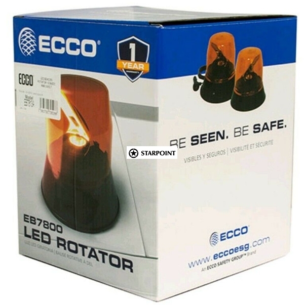 ECCO LED Amber Beacon Rotator 12v 24v Amber 3 Bolt Class 1 Traffic Control