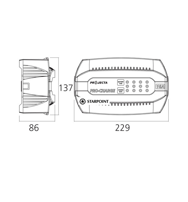 Projecta 6 Stage Battery Charger 12 Volt 16 Amp
