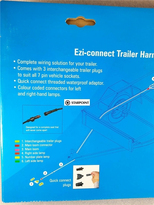 Trailer Wiring & 2 LED Tail Light Kit - ARK Ezi-connect Trailer Harness