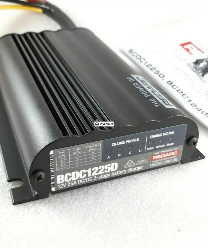 REDARC BCDC1225D DUAL BATTERY ISOLATOR SYSTEM DC TO DC INSTALL KIT - MPPT Solar