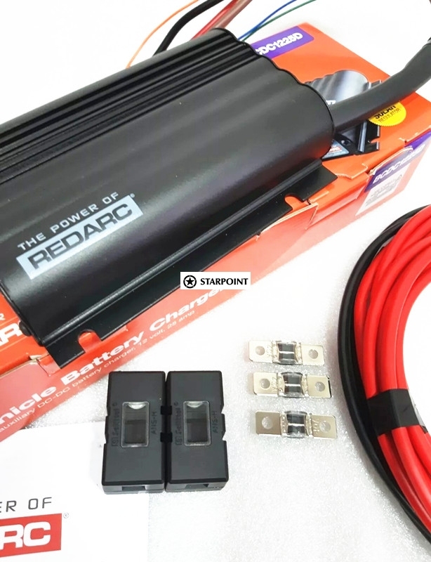 REDARC BCDC1225D DUAL BATTERY ISOLATOR SYSTEM DC TO DC INSTALL KIT - MPPT Solar