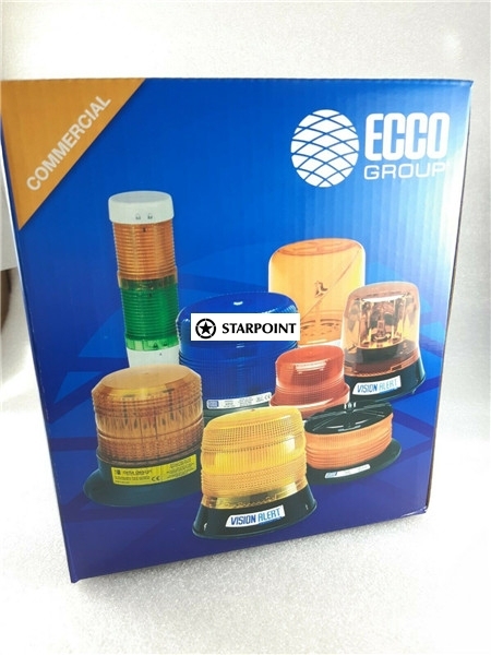 LED Beacon Amber Permanent Mount ECCO 12v 24v 153mm x 143mm Traffic Control