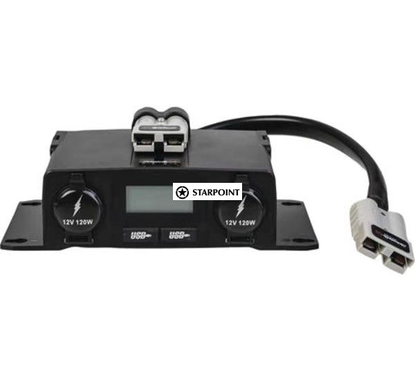 Anderson Plug Power Distribution Box 2 x USB 2 x 12v outlet 200mm x 100mm