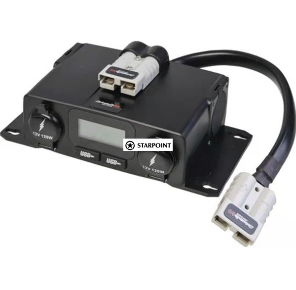 Anderson Plug Power Distribution Box 2 x USB 2 x 12v Outlet 200mm x 100mm