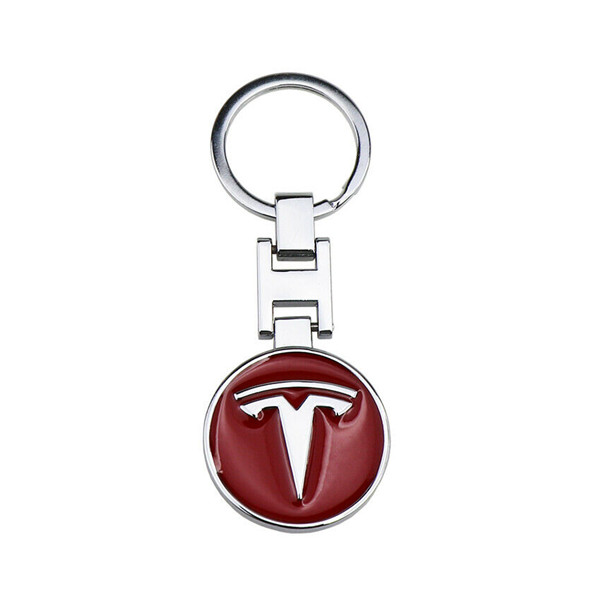 Red Tesla Keyring 