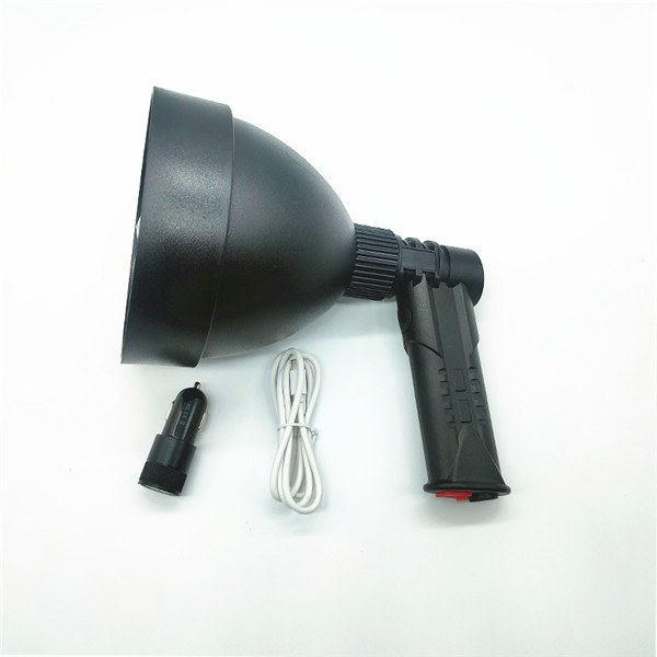 Powerful 150mm Rechargeable Handheld Spotlight for Hunting, 2500 Lumens LED Hunting Light for Camping,Hiking