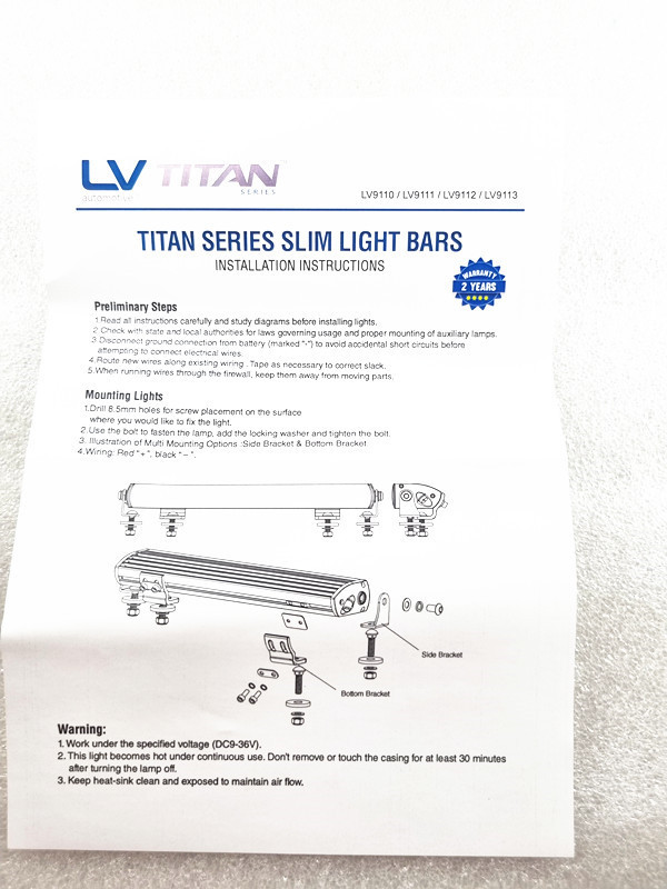 Titan Lighting 14 Inch LED Slim Light bar, 60w Combo beam LV9111 LED Light Bar