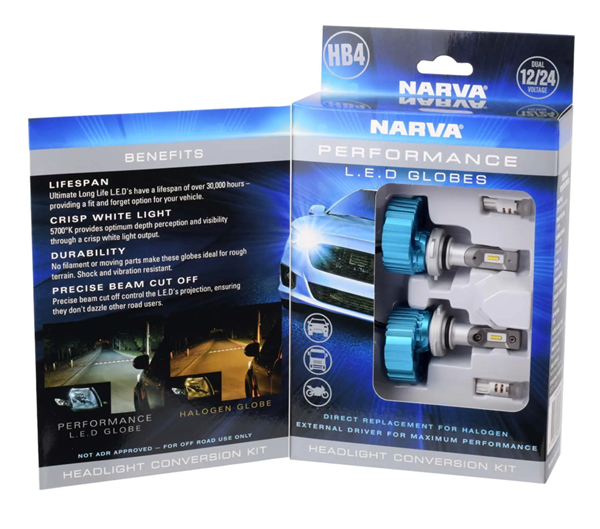 Narva HB4 LED Conversion Kit Base P22D (9006)- 12/24V 18406