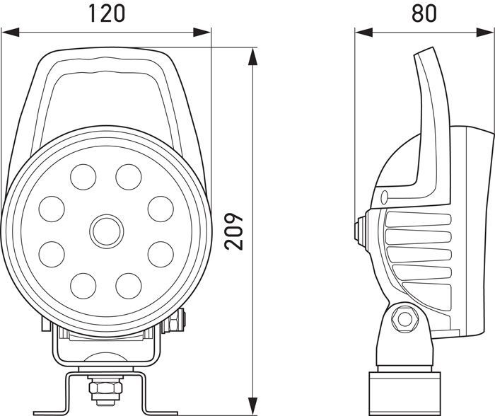 Hella LED Work Light with adjustable Handle