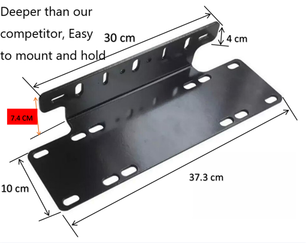 Number Plate Mounting Bracket for Driving Spotlight, Licence Plate Bracket for LED Driving Light Bar