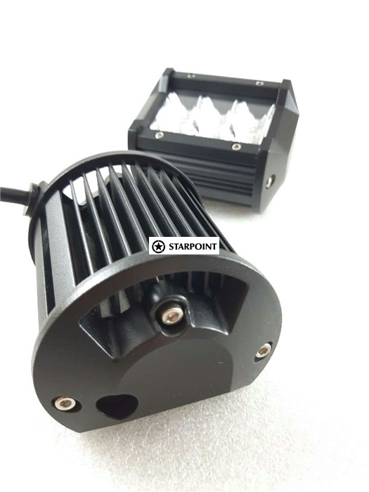 Pair 4 inch LED Work Light Kits with Number Plate Holder for Reverse Auxiliary Lights