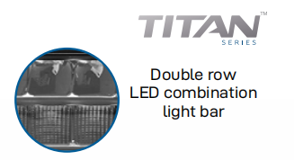 20" 150W Double Row LED Light Bar With Flashing Amber Light S 9-36V 14000 Lumens IP69K