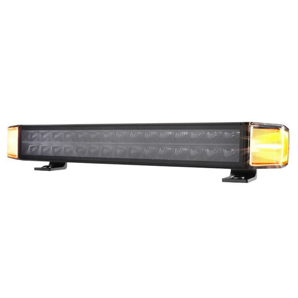 20&quot; 150W Double Row LED Light Bar With Flashing Amber Light S 9-36V 14000 Lumens IP69K