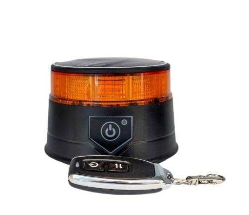 Whitevision Class 1 LED Beacon 10-30V Magnetic, Portable Amber Beacon with Remote Control