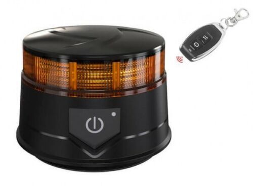 Whitevision Class 1 LED Beacon 10-30V Magnetic, Portable Amber Beacon with Remote Control