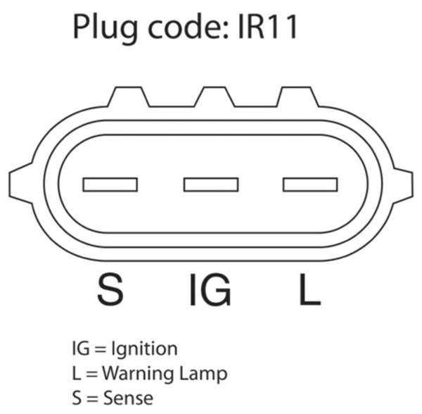 Denso Alternator Adapter 3 Pin Round Female Plug to 3 Pin Oval Male Plug