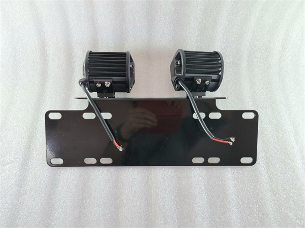 Pair 4 inch LED Work Light Kits with Number Plate Holder for Reverse Auxiliary Lights