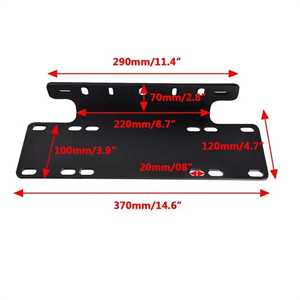 Pair 4 inch LED Work Light Kits with Number Plate Holder for Reverse Auxiliary Lights