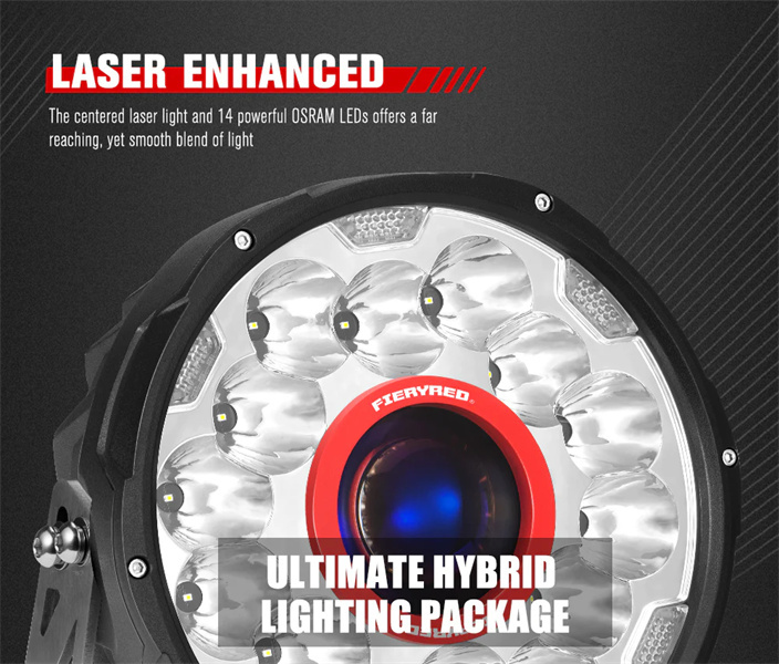 Fieryred 7inch LED Driving Light 1Lux@1,625m (pair) IP67 11,700 (pair) - 5 Years Warranty