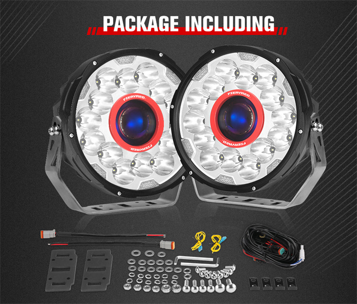 Fieryred 7inch LED Driving Light 1Lux@1,625m (pair) IP67 11,700 (pair) - 5 Years Warranty